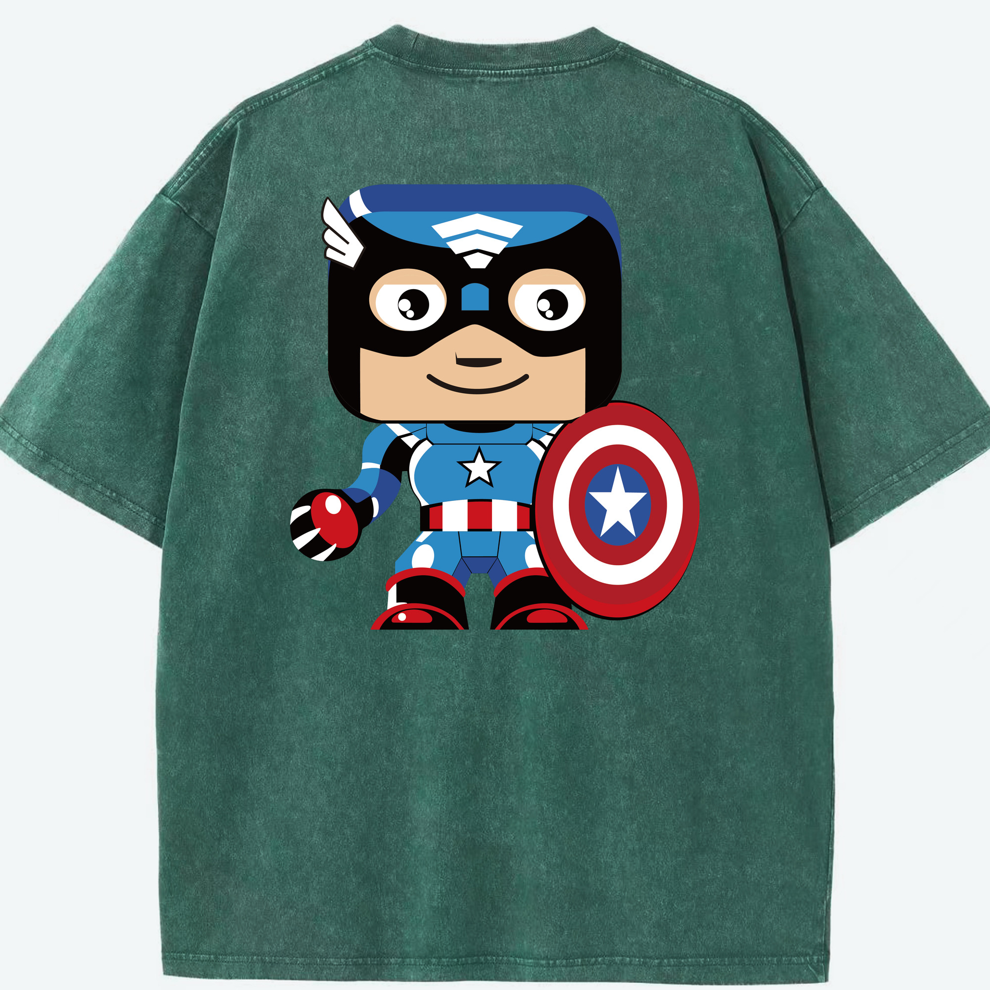（画像用） アベンジャーズ The Avengers 綿100% ヴィンテージ風 半袖Tシャツ（背面プリント）